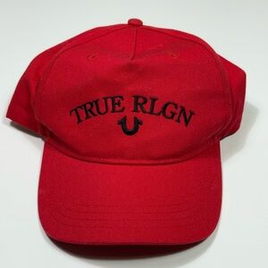 True Religion Red Baseball Cap